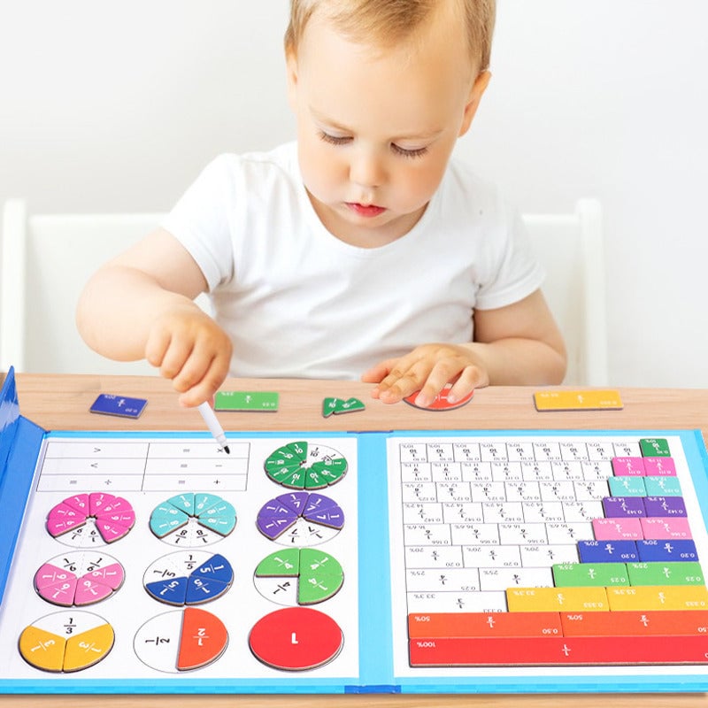 🧩Limitiertes Angebot – 50% RABATT! 🎨 Magnetisches Bruchpuzzle für Kinder – Fördert Feinmotorik, bunt & sicher – Perfekt für spielerisches Lernen zu Hause ✨