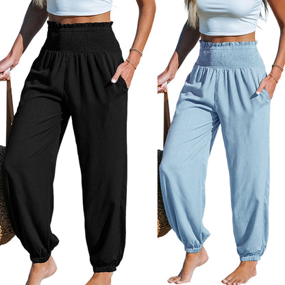 🌞 Figurfreundliche Hohe Taille Haremhose für Damen