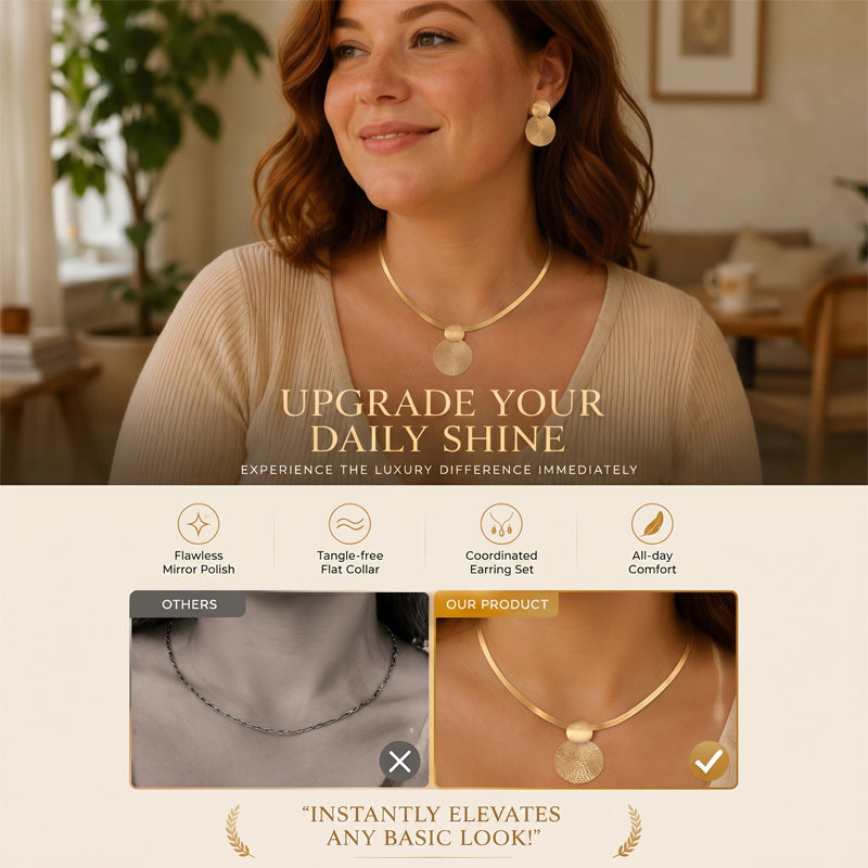 💝 Modern Chic Nyaklánc és Fülbevaló Szett: Stílusos Ékszer – Raktáron! 💎