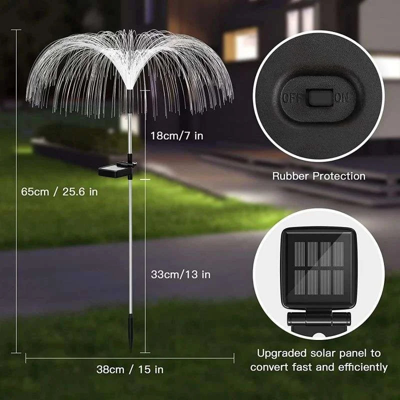 🔥Kaufen Sie 1 und erhalten Sie 1 gratis🔥 Solar Wasserdicht Outdoor Rasen Farbe ändernde Qualle Umgebungslicht