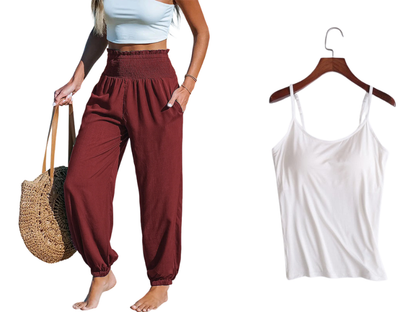🌞 Figurfreundliche Hohe Taille Haremhose für Damen