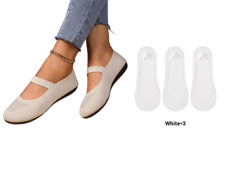 👟 Atmungsaktive Damen-Knit-Flats – weich, leicht & bequem auch bei langen Spaziergängen