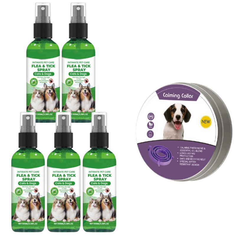 Natürliches Floh- und Zeckenspray für Hunde und Katzen 🐾 Schützen Sie Ihr geliebtes Haustier vor Schädlingen 🐾