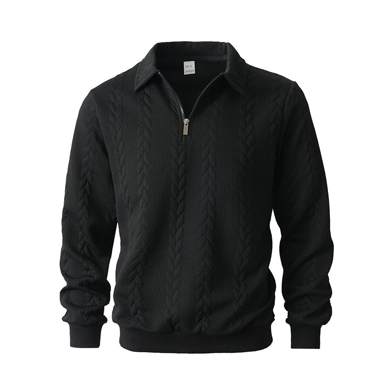 👕 50% RABATT! 🧶 Herren Pullover mit Halb-Reißverschluss – Zopfmuster, Weiche Baumwolle & Perfekt Für Einen Stilvollen Auftritt 👔