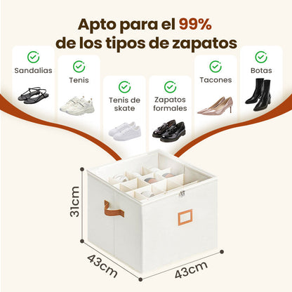 👟 Begrenzte Zeit – 50 % RABATT! 💥 Schuh-Organizer aus Stoff – platzsparende Aufbewahrungsbox – für bis zu 12 Paar Schuhe – ideal für Kleiderschränke, Flure & Reisen – schützt vor Staub & Schmutz