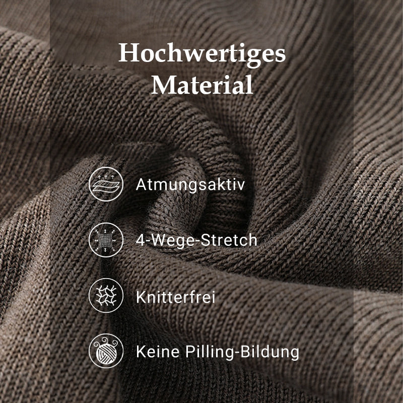 👗 60% RABATT! ✨ Damen Kleid mit Rundhalsausschnitt & Falten – Elegant, Fließender Schnitt & Perfekt für Anlässe 💃