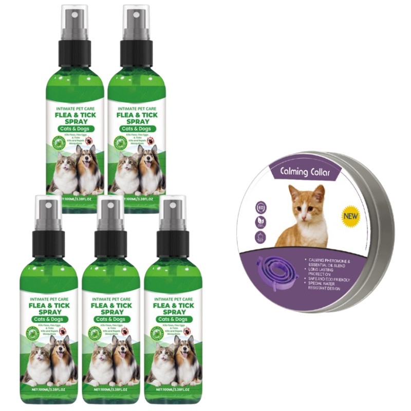 Natürliches Floh- und Zeckenspray für Hunde und Katzen 🐾 Schützen Sie Ihr geliebtes Haustier vor Schädlingen 🐾
