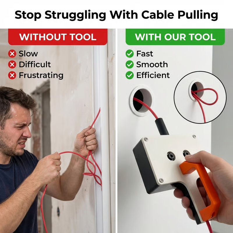 🔧 Effizientes Kabelziehwerkzeug – die ultimative Lösung für einfache Verkabelung – schnell, robust & vielseitig – perfekt für Elektroinstallationen, Netzwerke & DIY-Projekte
