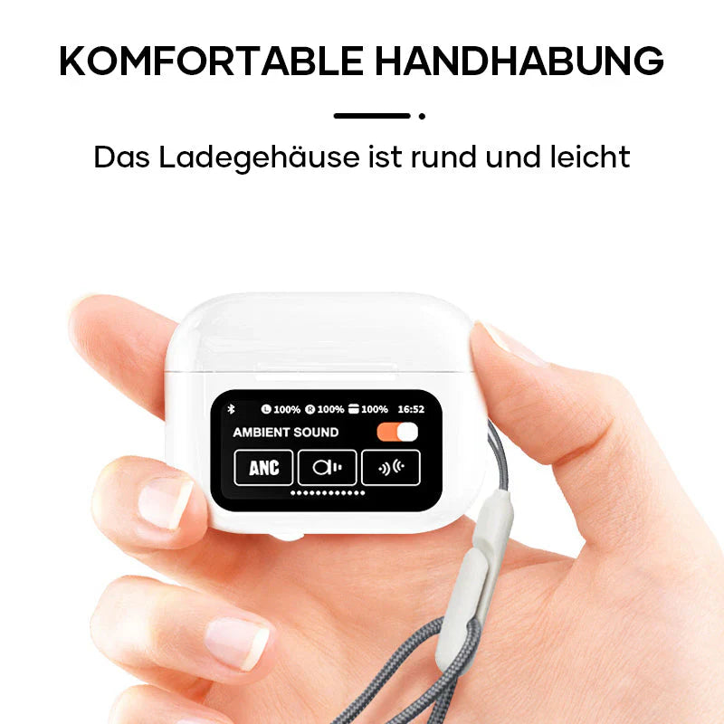 Bluetooth-Ohrhörer mit Geräuschunterdrückung 【Multifunktions-Farbdisplay】
