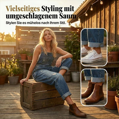 ✨ 50% Rabatt 👖 Locker geschnittene Damen Jeanslatzhose 🔥 modisch & mit praktischen Taschen