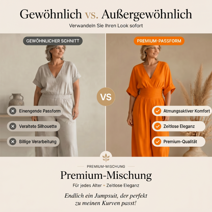 ✨ Einteiler mit V-Ausschnitt, hoher Taille & weitem Bein – bequem, knitterarm & leicht zu kombinieren – zu Sneakern, Sandalen oder High Heels