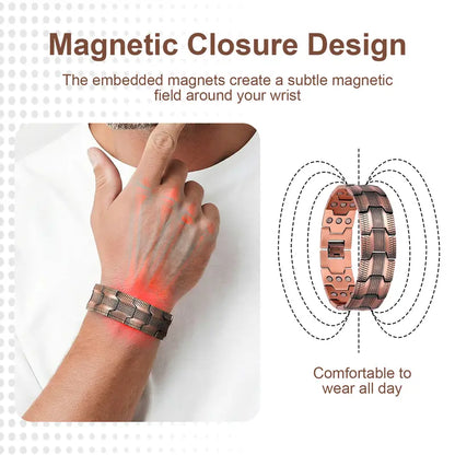 🧲✨ Copper Magnetic Bracelet – lindert Müdigkeit & fördert die Durchblutung – stilvoll, leicht & angenehm zu tragen – ideal für Alltag, Arbeit & Entspannung