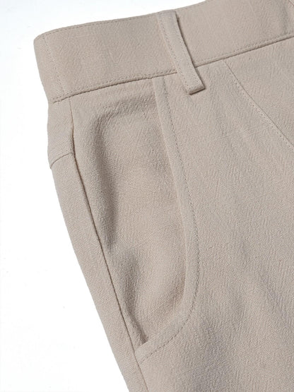 🔥Damen Palazzo-Hose aus Baumwoll-Leinen-Mischgewebe, sommerlich fließend, weit geschnitten, gerades Bein, mit Tasche, lässige, einfarbige Loungehose mit weichem, elastischem Bund und hohem Bund.