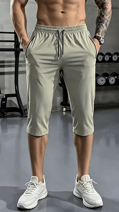💪 Schnelltrocknende Herren Caprihose mit hoher Elastizität – ultrakomfortabel, atmungsaktiv und flexibel für Fitness, Jogging und Outdoor