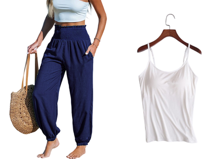 🌞 Figurfreundliche Hohe Taille Haremhose für Damen