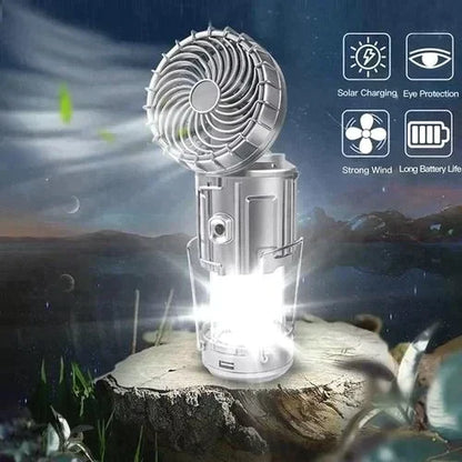 📢📢【Zeitlich begrenztes Angebot – 50 % Rabatt!! 】⏰ Tragbare LED-Camping-Laterne mit Ventilator