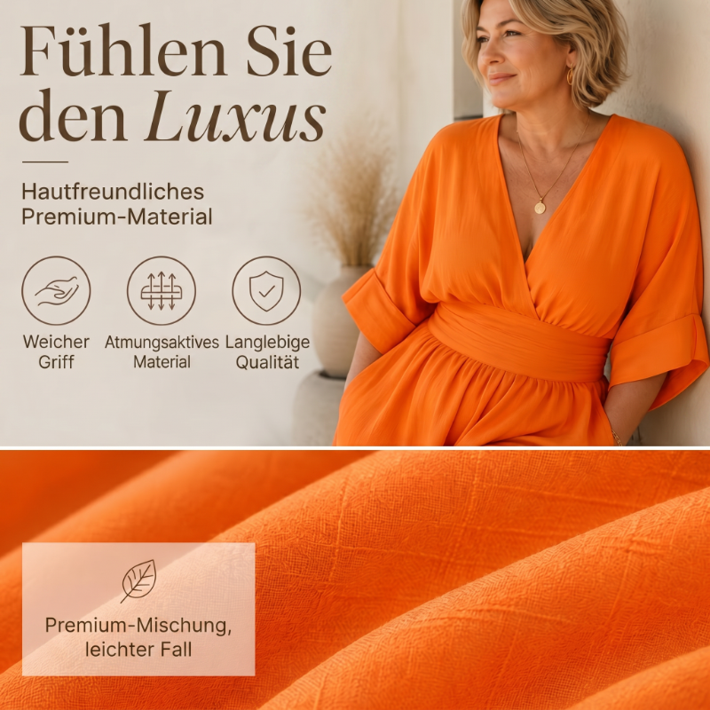 ✨ Einteiler mit V-Ausschnitt, hoher Taille & weitem Bein – bequem, knitterarm & leicht zu kombinieren – zu Sneakern, Sandalen oder High Heels