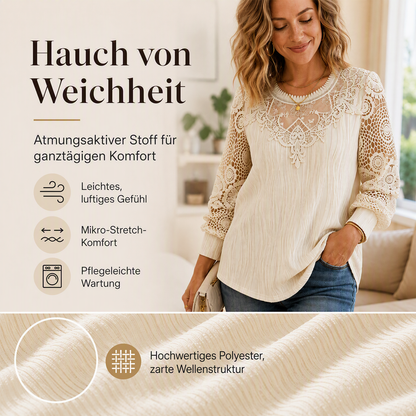 ⌛Zeitlich begrenztes Angebot – Elegantes Patchwork-Oberteil aus Spitze für Damen