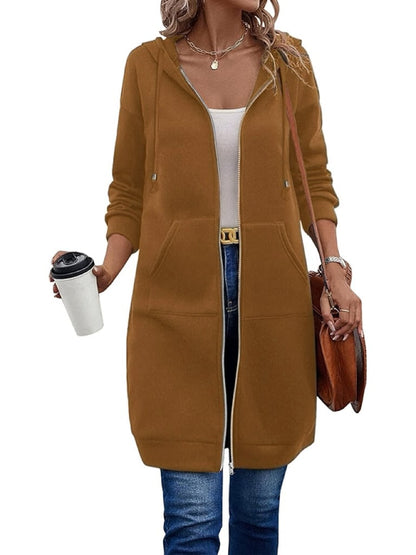 🔥✨Fleece-Kapuzenpullover mit Reißverschluss für Damen