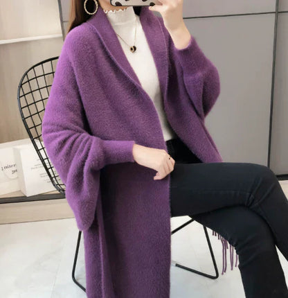 🍂Herbst-Specials🍂Langärmliger, lässiger Schalmantel mit Quaste für Damen