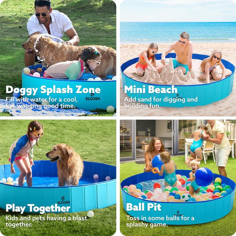 🏊 Großer, zusammenklappbarer Planschpool für den Garten – für die ganze Familie und Ihre pelzigen Freunde! Endlich Abkühlung für Groß, Klein und Vierbeiner – einfach aufstellen, befüllen, losplanschen! 💦🐶