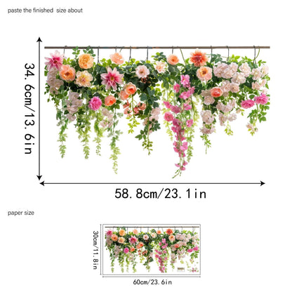 ✨LETZTER TAG VERKAUF 50 % RABATT!💐Bunter Blumenstrauß-Fensteraufkleber🖼️