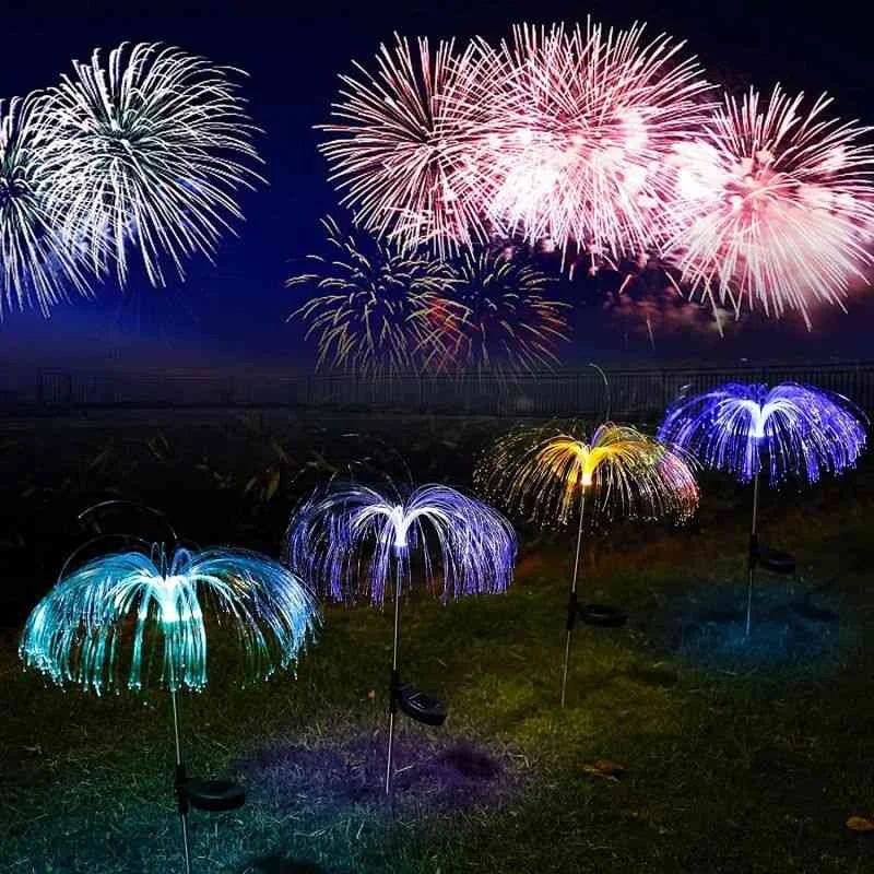 🔥Kaufen Sie 1 und erhalten Sie 1 gratis🔥 Solar Wasserdicht Outdoor Rasen Farbe ändernde Qualle Umgebungslicht