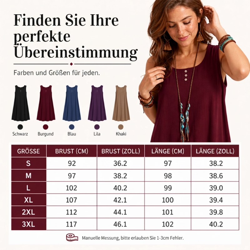 🚨 Eilmeldung: 50% endet heute Nacht! Ärmelloses, locker sitzendes Damenkleid mit Taschen