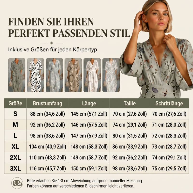 🌙 Heute um Mitternacht vorbei – verpassen Sie es nicht, sonst warten Sie ein Jahr! Damen elegantes V-Ausschnitt-Print-Jumpsuit