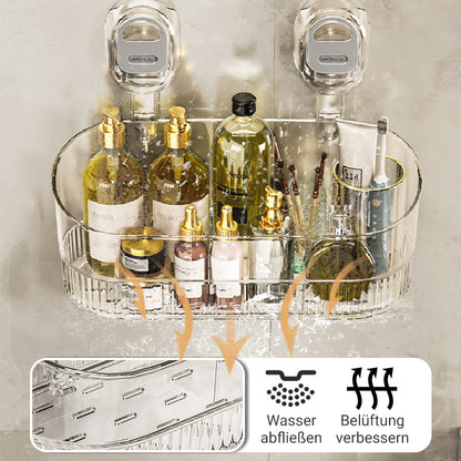 🔥Neues Upgrade 🔥Aufbewahrungsregal mit Saugnapf und Abflussloch