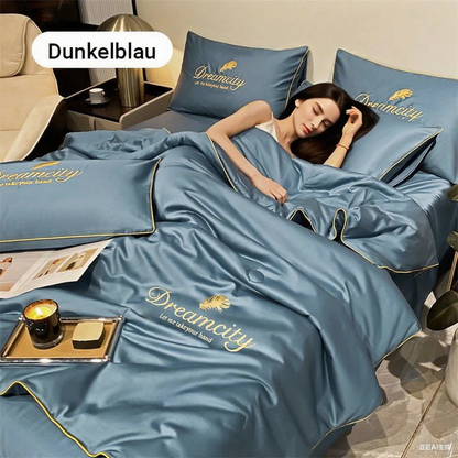 🛏️❄️ 50% RABATT! Atmungsaktives & kühlendes 4-teiliges Bettdecken-Set – Intelligente Temperaturregulierung, ganzjährig ideal für erholsamen Schlaf 🌙