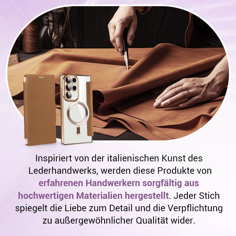 💖Neue, heiß verkaufte💖Samsung-Handyhülle mit Lederstruktur und Kartenhalter