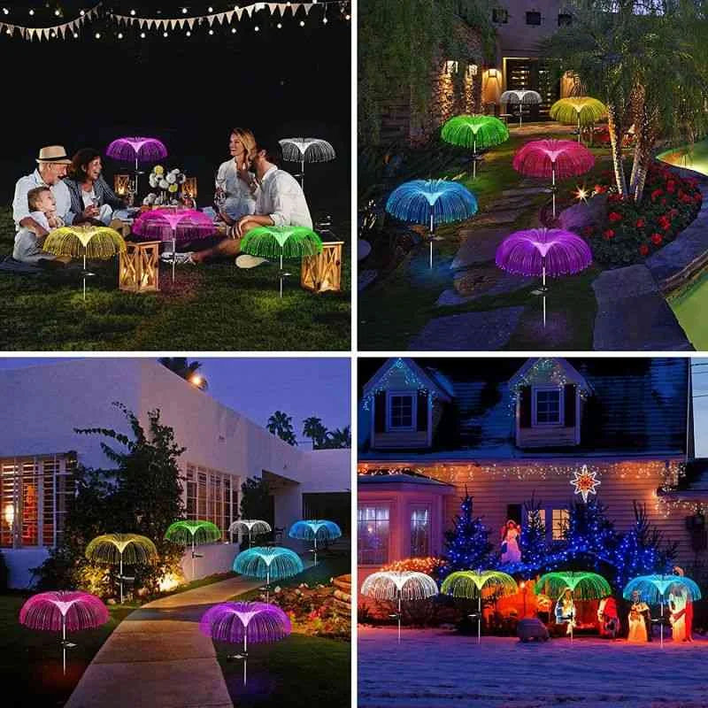 🔥Kaufen Sie 1 und erhalten Sie 1 gratis🔥 Solar Wasserdicht Outdoor Rasen Farbe ändernde Qualle Umgebungslicht