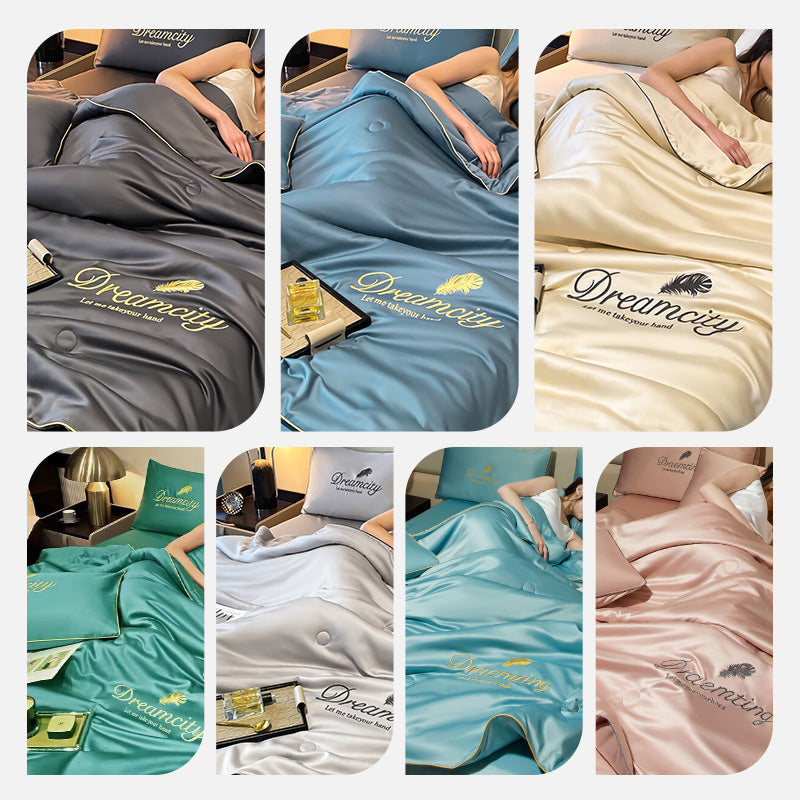 🛏️❄️ 50% RABATT! Atmungsaktives & kühlendes 4-teiliges Bettdecken-Set – Intelligente Temperaturregulierung, ganzjährig ideal für erholsamen Schlaf 🌙