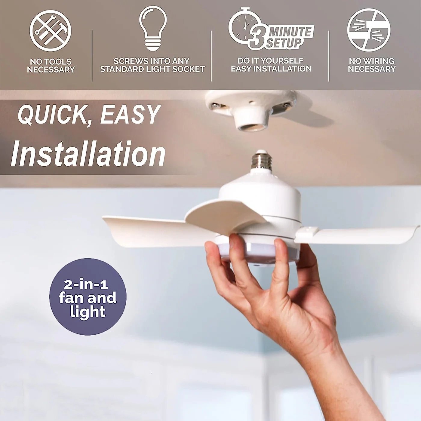 💡 LIMITED-TIME 50% RABATT! ✨ 2-IN-1 Deckenventilator & Licht – Tragbar, Fernbedienung