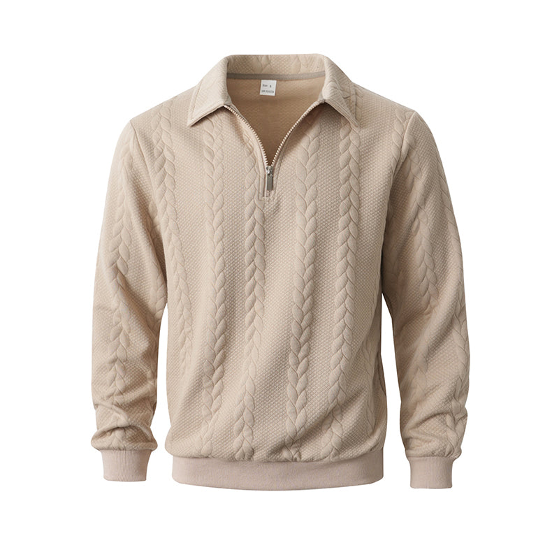 👕 50% RABATT! 🧶 Herren Pullover mit Halb-Reißverschluss – Zopfmuster, Weiche Baumwolle & Perfekt Für Einen Stilvollen Auftritt 👔