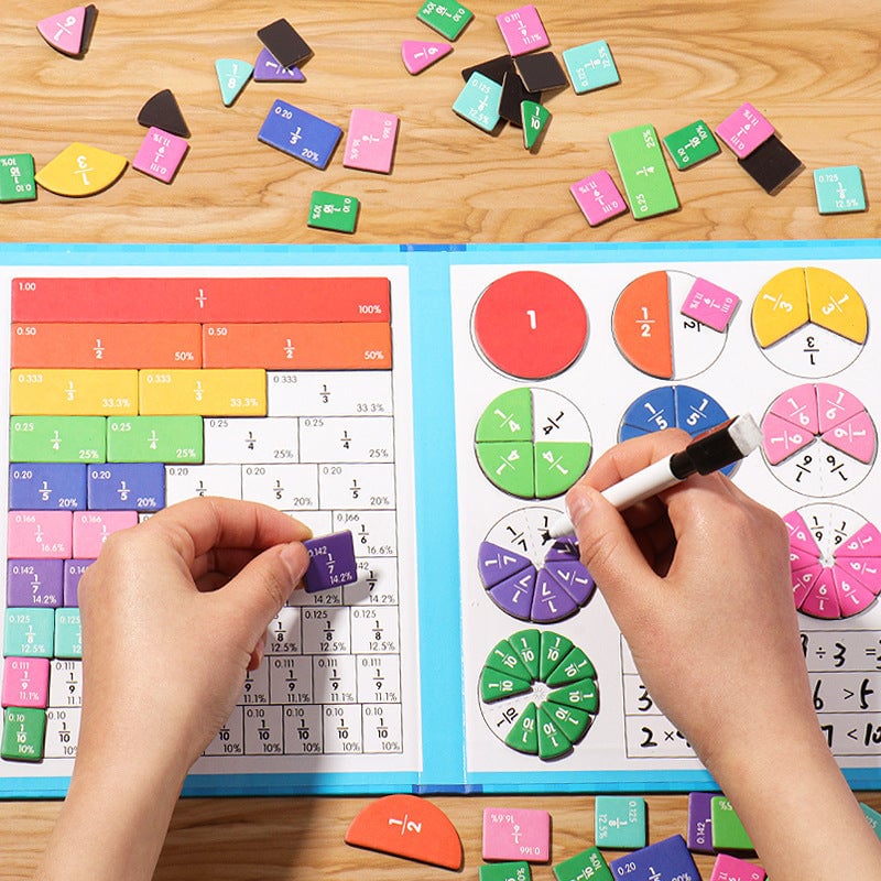 🧩Limitiertes Angebot – 50% RABATT! 🎨 Magnetisches Bruchpuzzle für Kinder – Fördert Feinmotorik, bunt & sicher – Perfekt für spielerisches Lernen zu Hause ✨