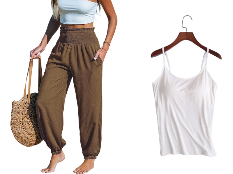 🌞 Figurfreundliche Hohe Taille Haremhose für Damen