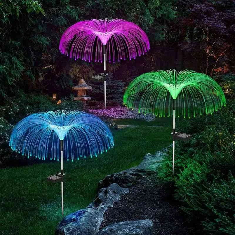 🔥Kaufen Sie 1 und erhalten Sie 1 gratis🔥 Solar Wasserdicht Outdoor Rasen Farbe ändernde Qualle Umgebungslicht