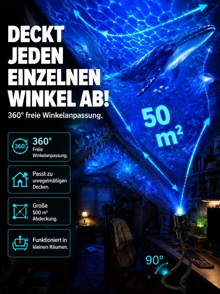 🥳HEISSER SALE 2026🥳💞50.000+ VERKAUFT!👵❤️ 🌌 Planetarischer HD-Projektor mit einstellbarer Brennweite – Erzeugt eine kosmische, magische Atmosphäre im Orice Dormitor