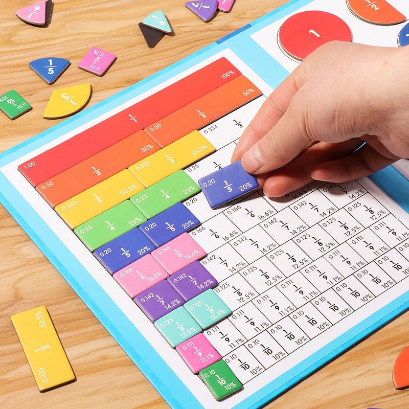🧩Limitiertes Angebot – 50% RABATT! 🎨 Magnetisches Bruchpuzzle für Kinder – Fördert Feinmotorik, bunt & sicher – Perfekt für spielerisches Lernen zu Hause ✨
