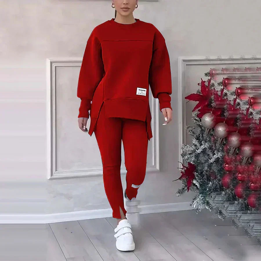 🔥Versandkostenfrei🧘‍♀️ Lässiges Sweatshirt-Leggings-Set – Ultraweiches Jersey, Moderne Passform & Perfekt für Alltag, Sport oder Entspannung 🏃‍♀️📦