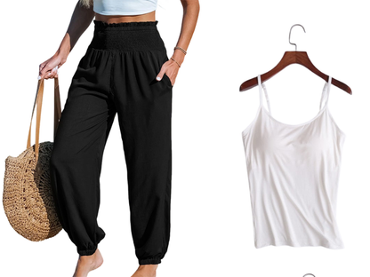 🌞 Figurfreundliche Hohe Taille Haremhose für Damen