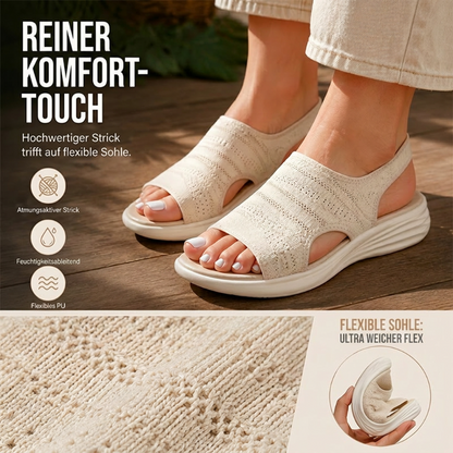 👟 Atmungsaktive Plateausandalen aus Strickstoff für Damen – bequem & modisch