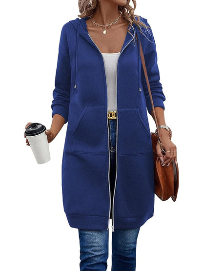🔥✨Fleece-Kapuzenpullover mit Reißverschluss für Damen