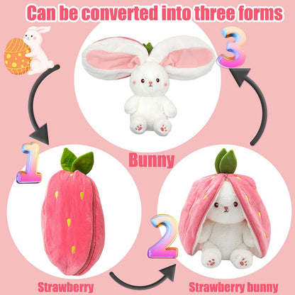 🐰Schönes Geschenk 50% RABATT🍓Strawberry Bunny verwandelt sich in ein kleines Kaninchen