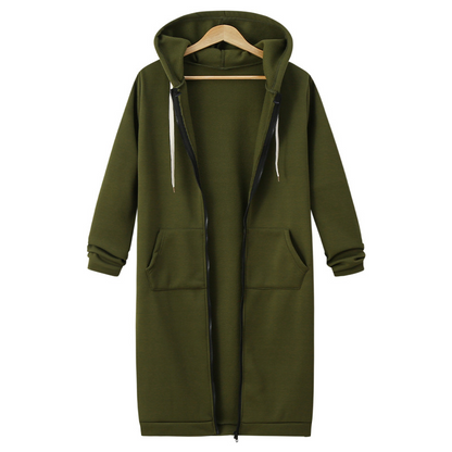 🔥✨Fleece-Kapuzenpullover mit Reißverschluss für Damen