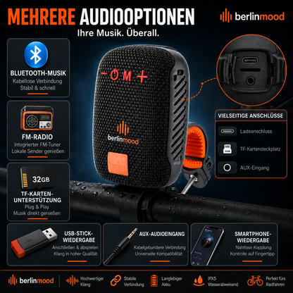 🔊 50% RABATT! 🚲 Wasserdichter Bluetooth-Fahrradlautsprecher mit Montagebügel – IPX5, TWS & Perfekt für Jede Fahrt 🎵