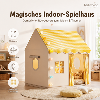 🏰 JETZT 50 % RABATT! ⏰ Kinderspielzelt „Schloss“ – Geräumig und einfach aufzubauen – Atmungsaktiver Stoff, ideal für Spaß drinnen und draußen – regt zum fantasievollen Spielen an ✨🧸