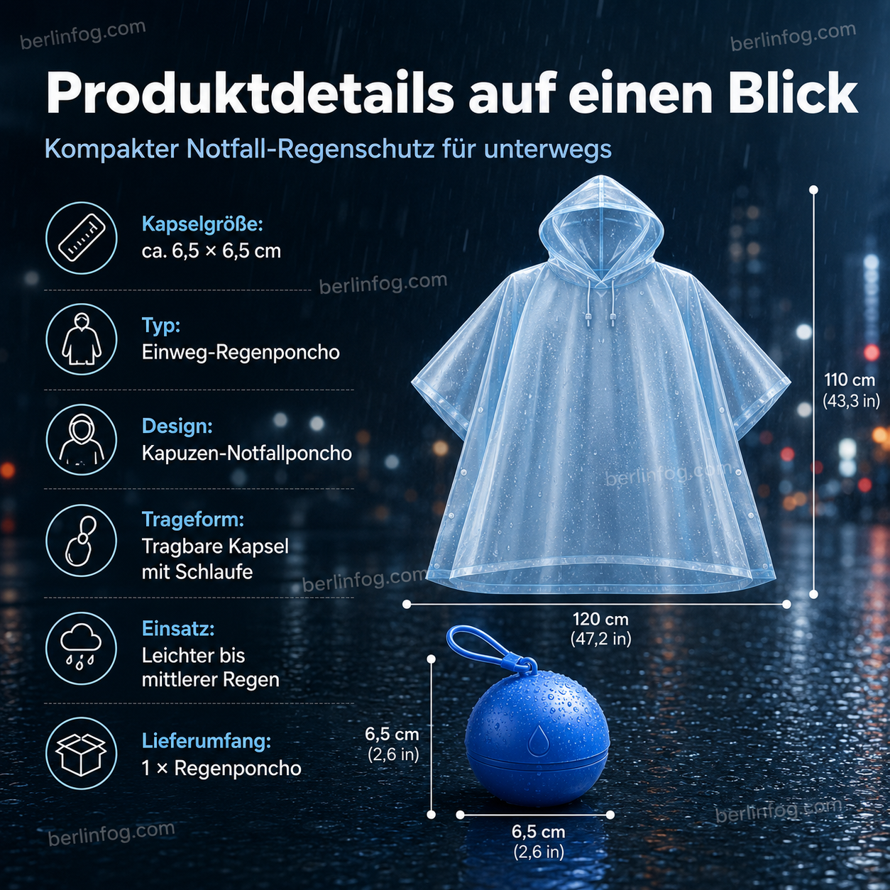 🥳HEISSER SALE 2026🥳💞50.000+ VERKAUFT!👵❤️  Einweg-Regenjacke in Mini-Kugelform (1 kaufen, 2 gratis)
